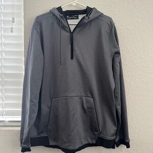 extra large grey cold gear under armour quarter-zip hoodie